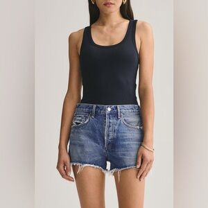 AGOLDE Parker Vintage Cut Off Denim Shorts in Lowkey
